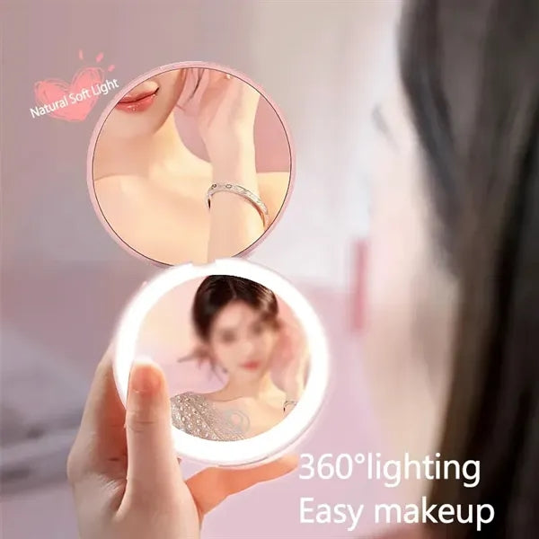 LED Illuminated Travel Makeup Mirror