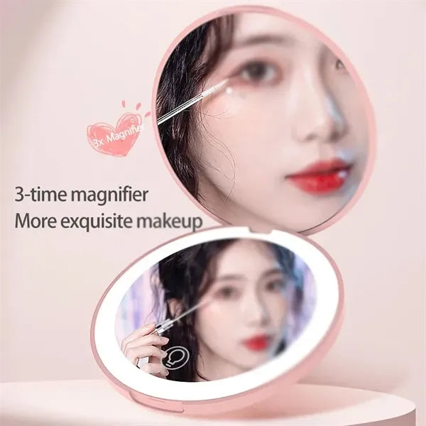 LED Illuminated Travel Makeup Mirror