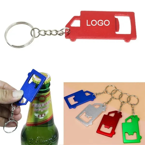 Truck Shape Bottle Opener Keychain