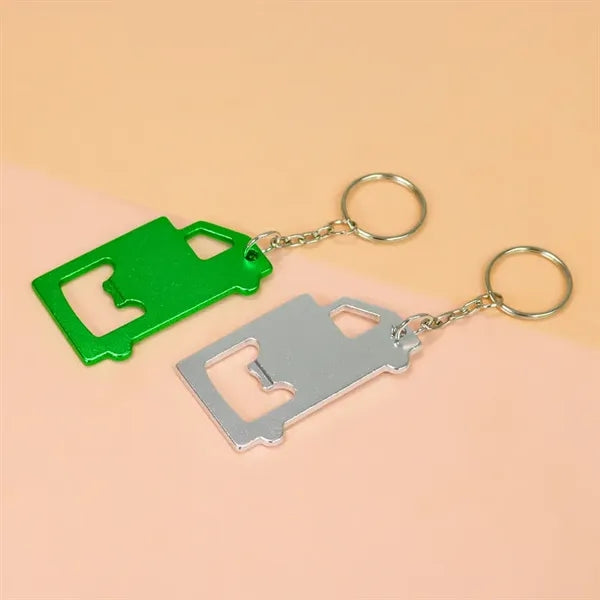 Truck Shape Bottle Opener Keychain