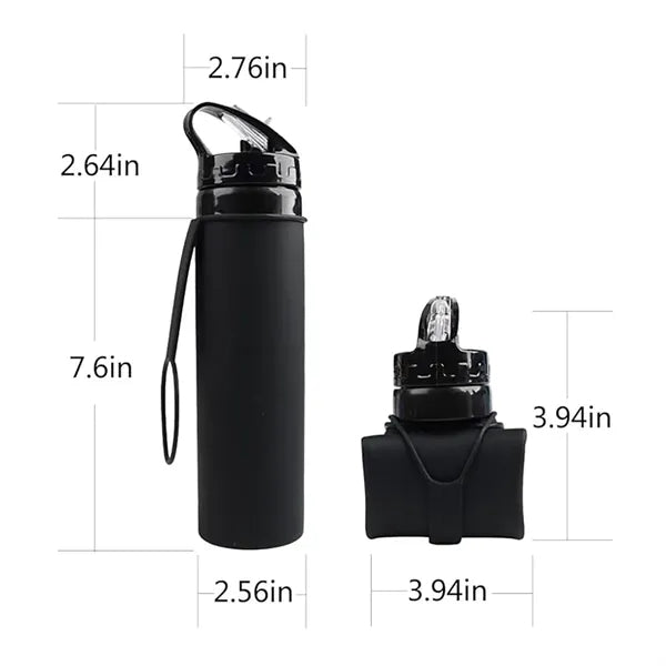 21Oz Silicone Travel Tumbler Collapsible Water Bottles