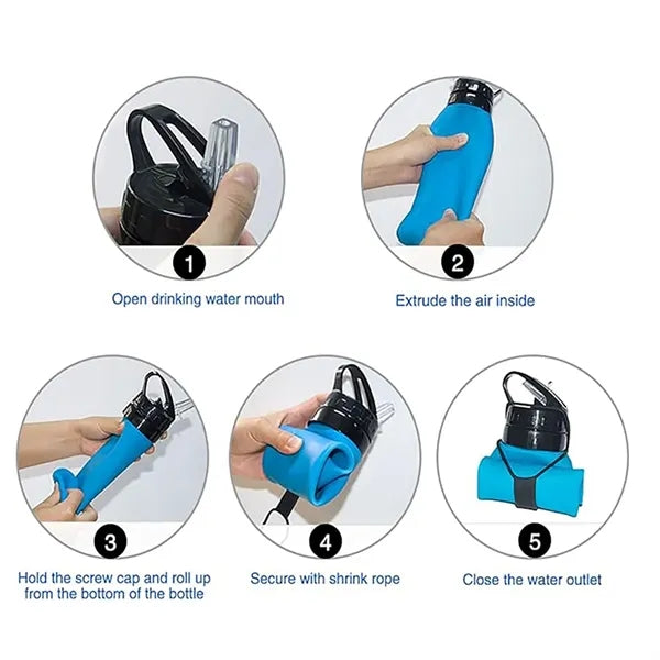 21Oz Silicone Travel Tumbler Collapsible Water Bottles