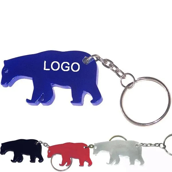 Bear Shape Bottle Opener Keychain