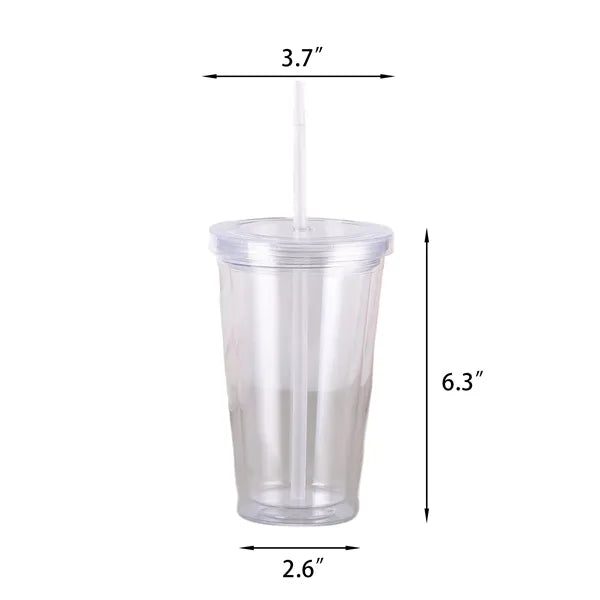 15oz Transparent Sports Plastic Water Bottle