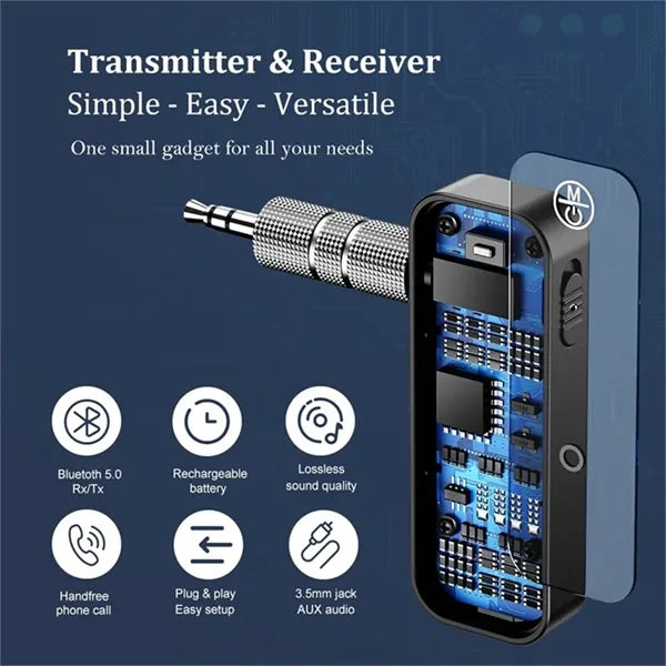 Bluetooth 5.0 Adapter 3.5mm Jack Aux Dongle