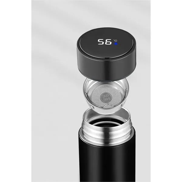 Stainless Steel Water Bottle with Temperature Display Cover