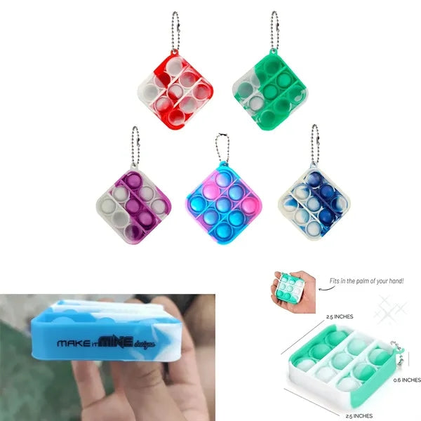 Mini Pop Push It Fidget Toy Keychain