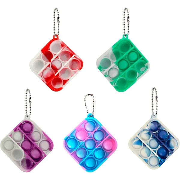 Mini Pop Push It Fidget Toy Keychain