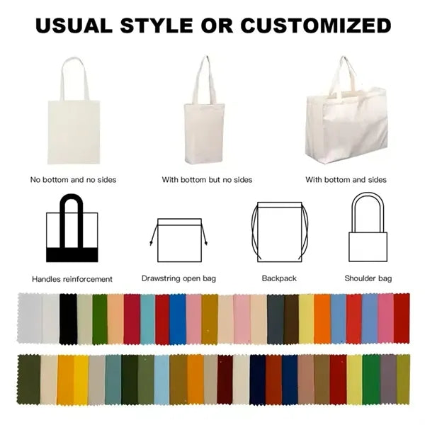 16" Eco-Friendly Large Grocery Canvas Tote Bag