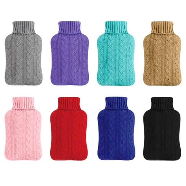 Hot Water Bottle with Knitted Cover