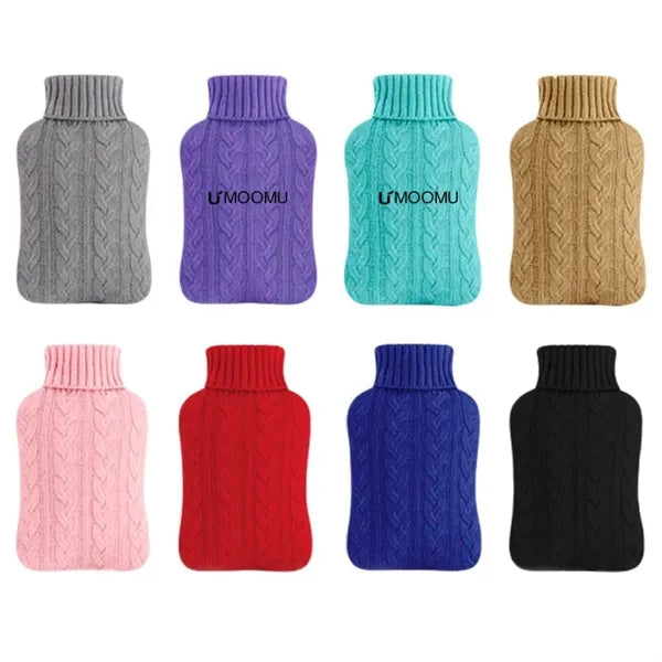 Hot Water Bottle with Knitted Cover