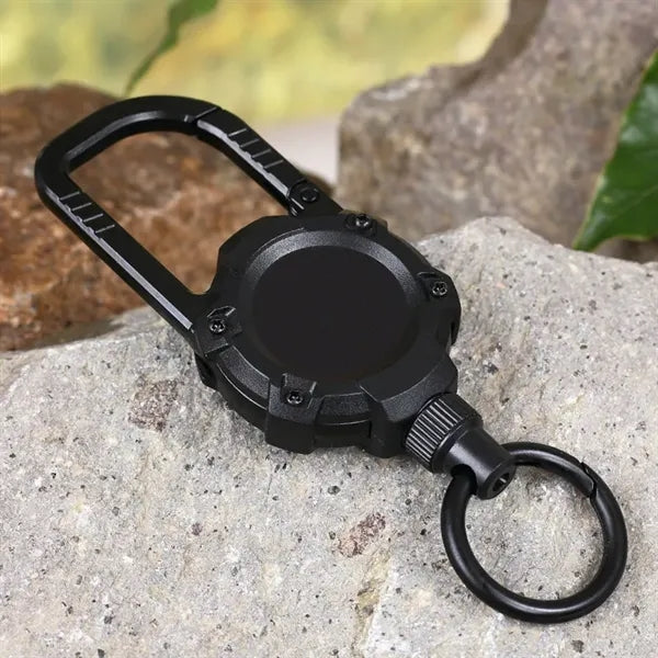 Magnetic Retractable Keyring with Carabiner