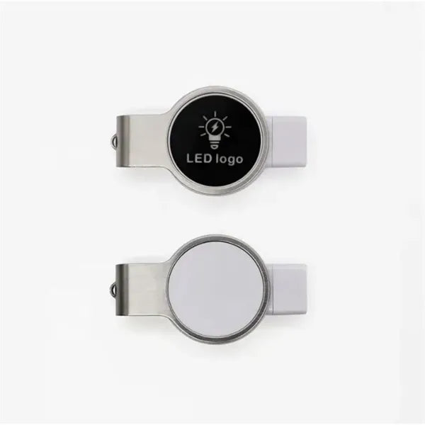 2 in 1 Metal Dual Light Up Round OTG USB flash drive