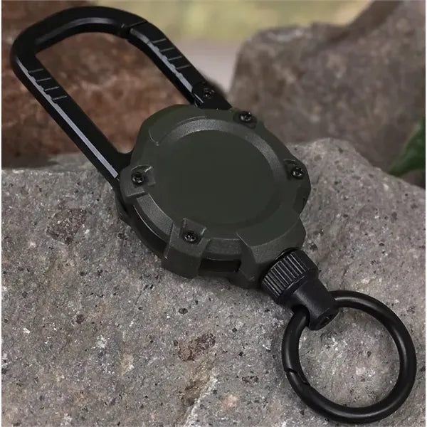 Magnetic Retractable Keyring with Carabiner