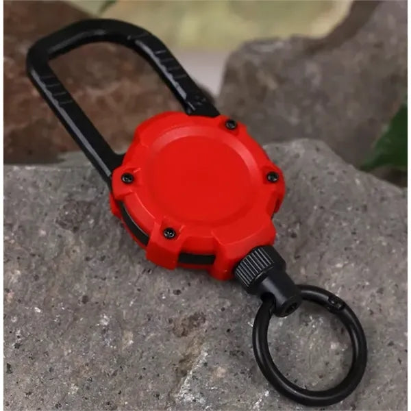 Magnetic Retractable Keyring with Carabiner