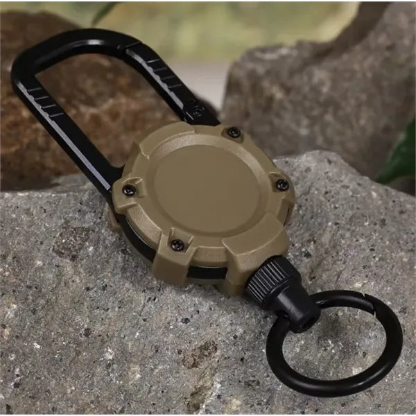 Magnetic Retractable Keyring with Carabiner