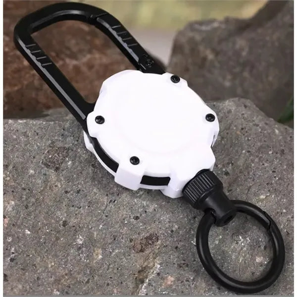 Magnetic Retractable Keyring with Carabiner