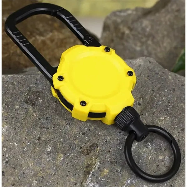 Magnetic Retractable Keyring with Carabiner