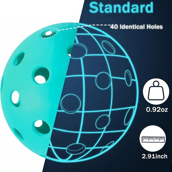 Luminous Pickleball Pickle Ball with 40 Holes
