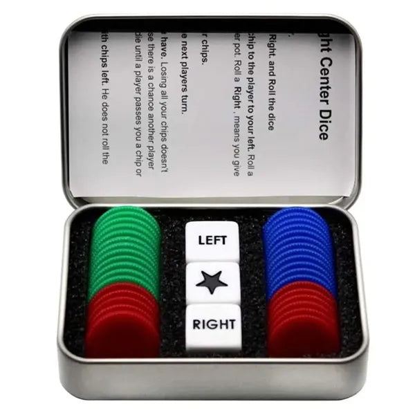 Right Left Center Dice Game Set