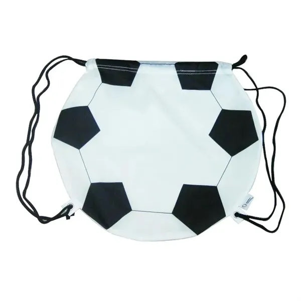 Soccer Shape Drawstring Backpacks