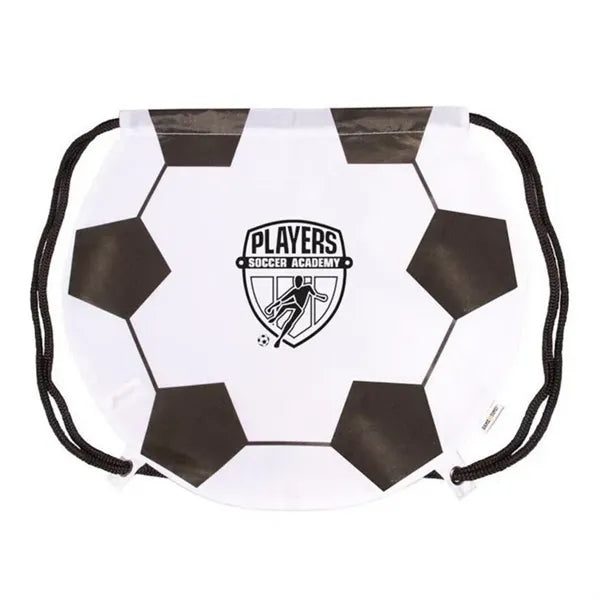 Soccer Shape Drawstring Backpacks