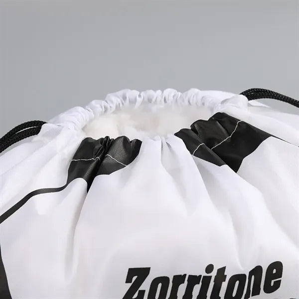 Soccer Shape Drawstring Backpacks