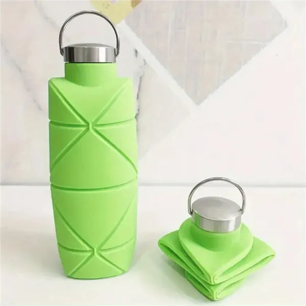 24oz Outdoor Foldable Silicone Sports Water Bottle
