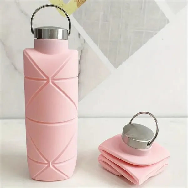24oz Outdoor Foldable Silicone Sports Water Bottle