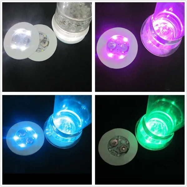 Flash LED Light Up Coaster for Drinks Liquor Bottle Sticker