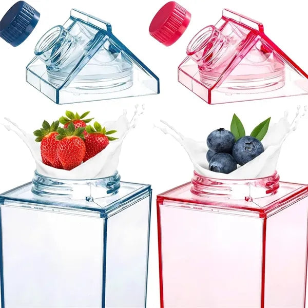 34oz Transparent Milk Carton Water Bottle