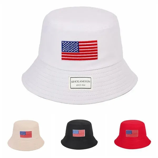 American flag bucket hat
