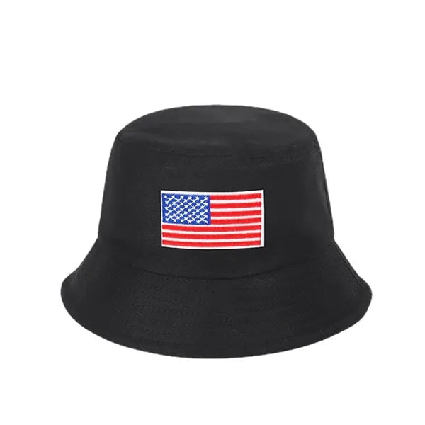 American flag bucket hat