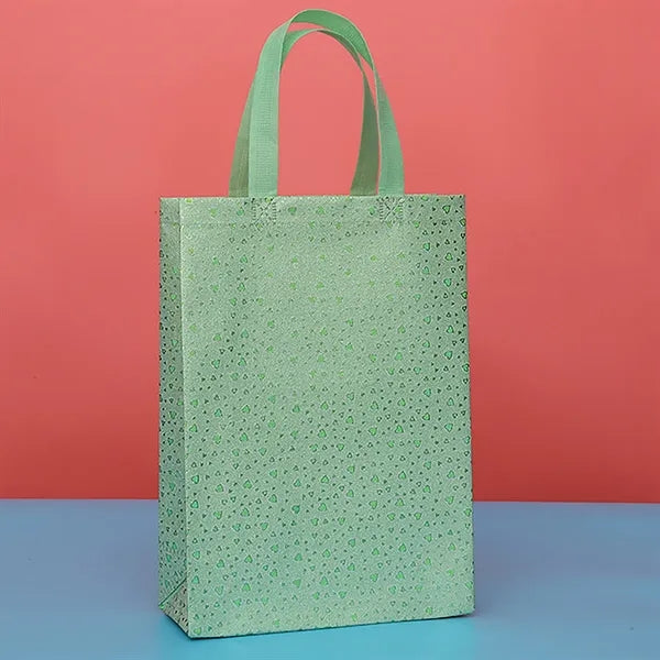 Large Silver Metallic Glitter Tote