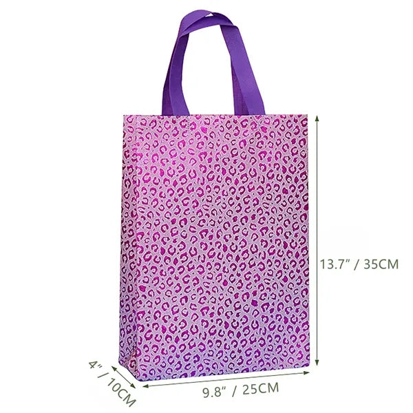 Large Silver Metallic Glitter Tote