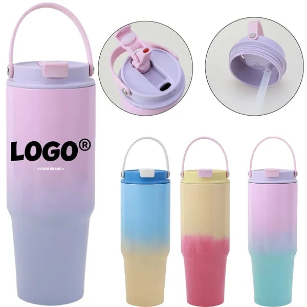 30oz Portable Gradient Accompanying Car Cup