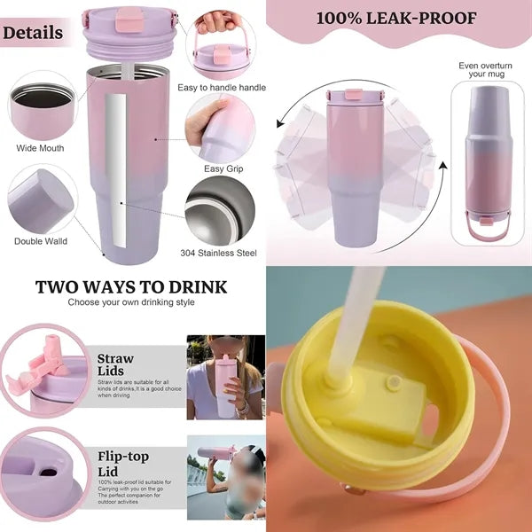 30oz Portable Gradient Accompanying Car Cup