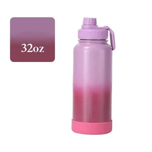 32oz Portable Gradient Stainless Steel Sports Water Bottle