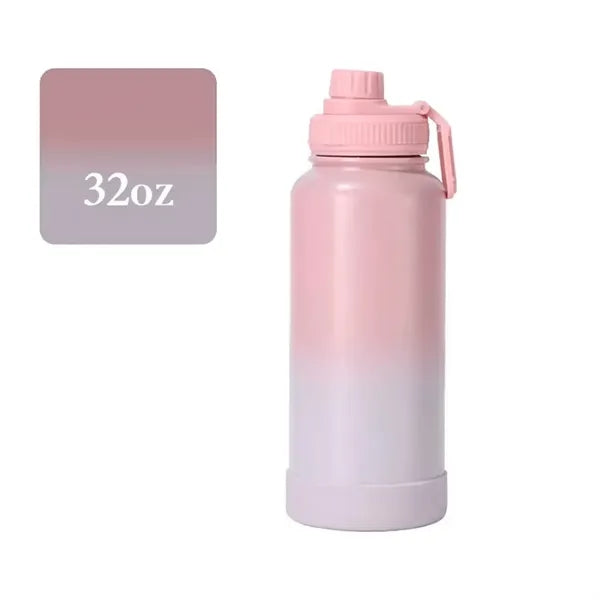 32oz Portable Gradient Stainless Steel Sports Water Bottle