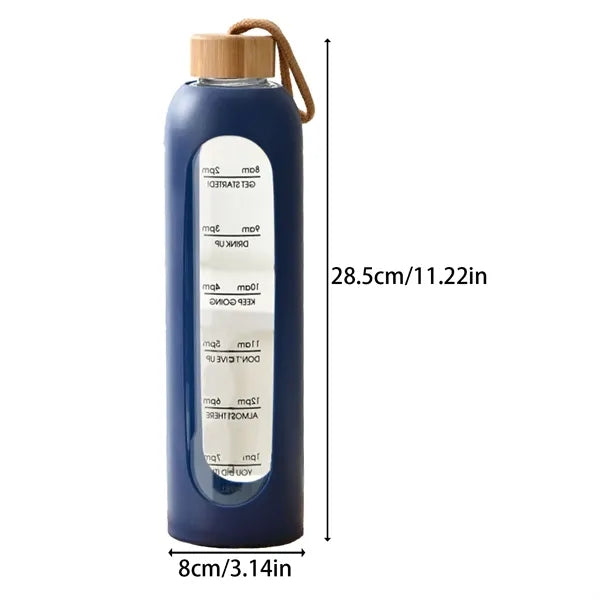 34oz Glass Water Bottle With Silicone Sleeve
