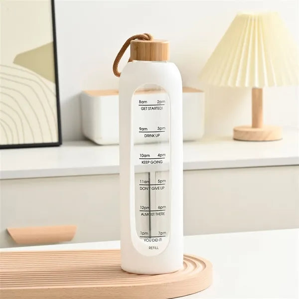 34oz Glass Water Bottle With Silicone Sleeve