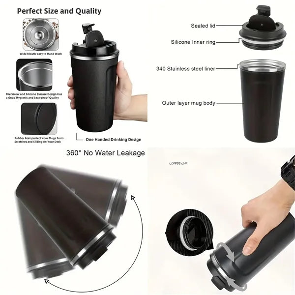 17oz Stainless Steel Leakproof Coffee Travel Mug