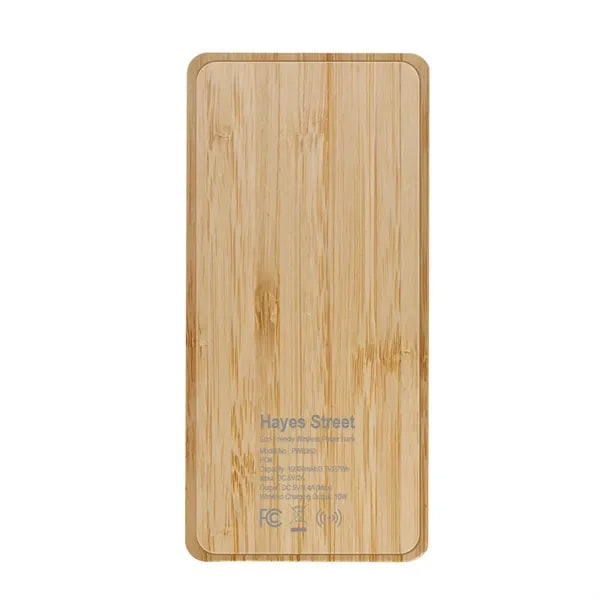 Hayes Street Bamboo Wireless Power Bank 10000