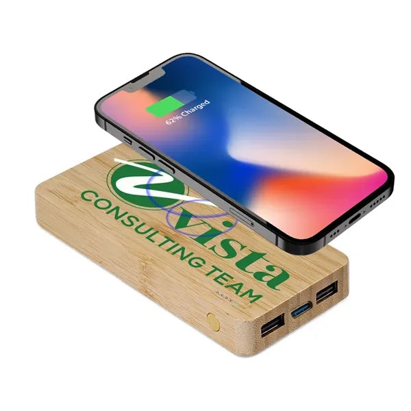 Hayes Street Bamboo Wireless Power Bank 10000