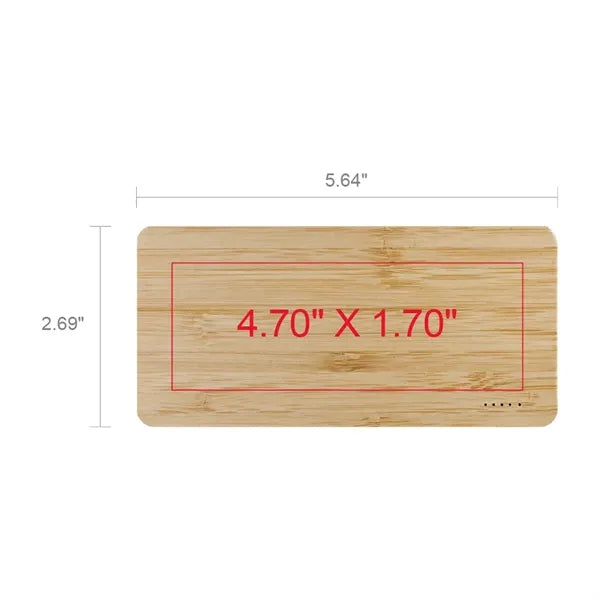 Hayes Street Bamboo Wireless Power Bank 10000