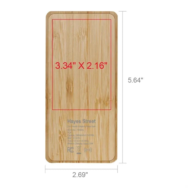 Hayes Street Bamboo Wireless Power Bank 10000