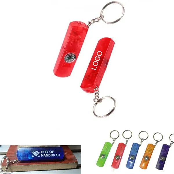 Whistle Light And Compass Keychain