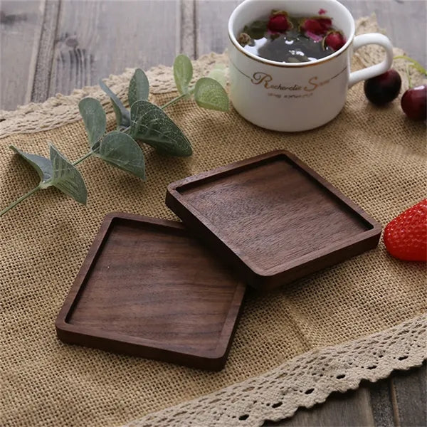Wooden Coasters for Drinks with Lip