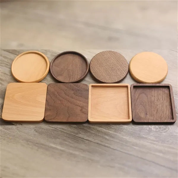 Wooden Coasters for Drinks with Lip