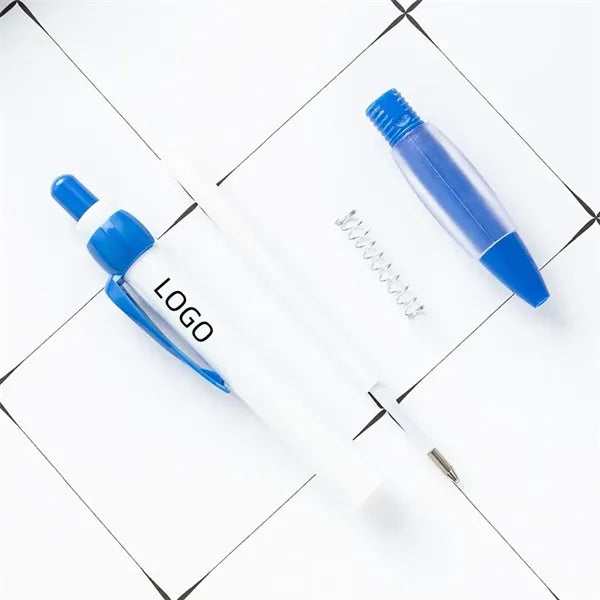 Ribbon Plastic Refillable Click Action Ballpoint Pen